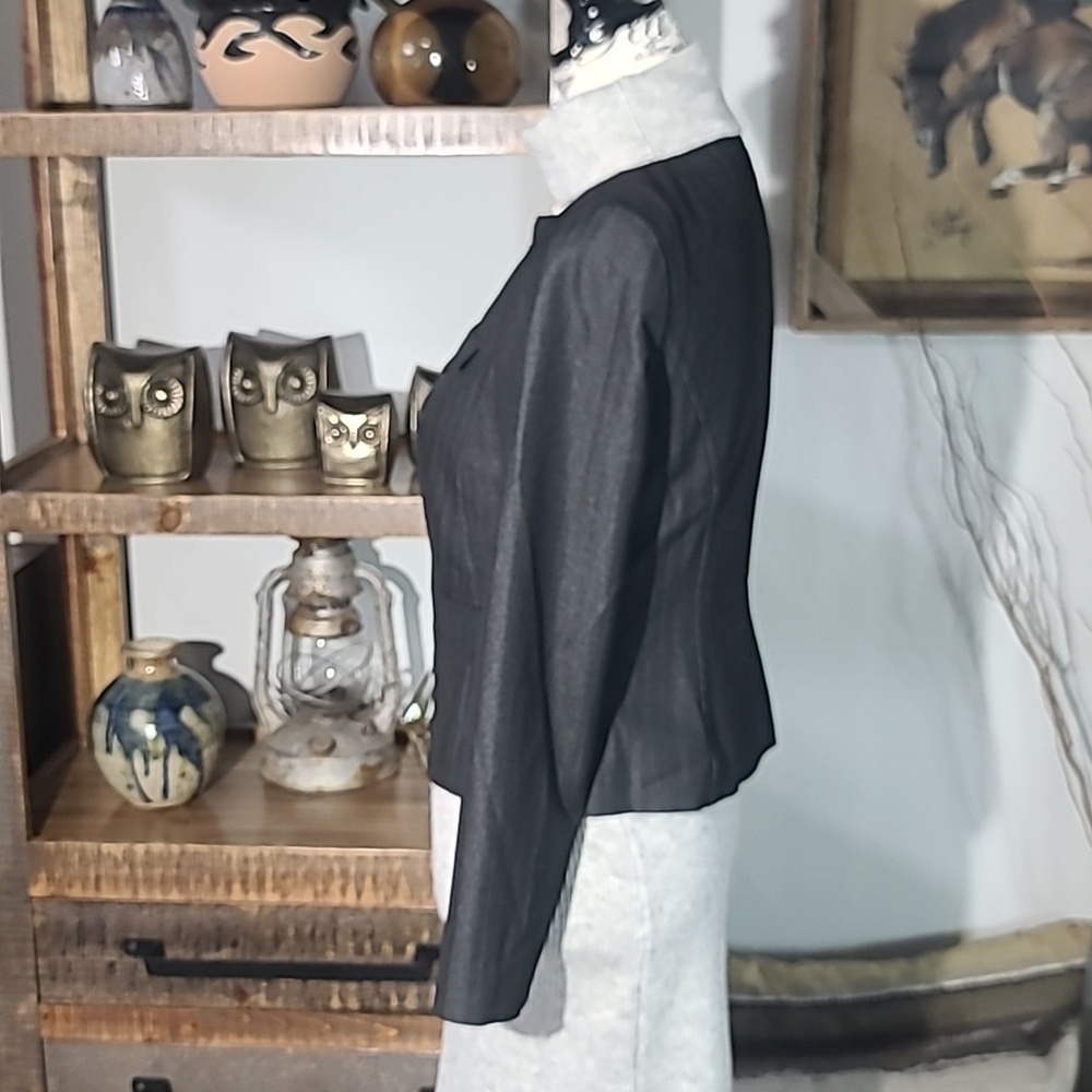 Semantiks Black Women's Zipper Front Jacket Blazer - Picture 8 of 11